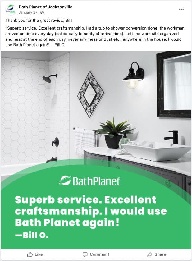 Bath Planet Social Post