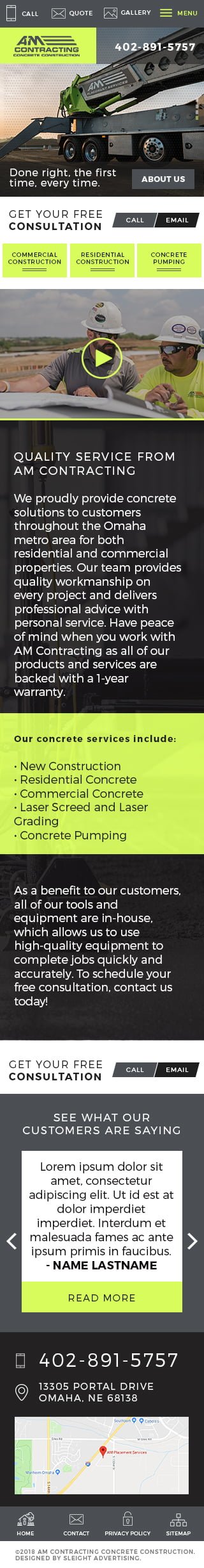 American Contracting Mobile-First Website
