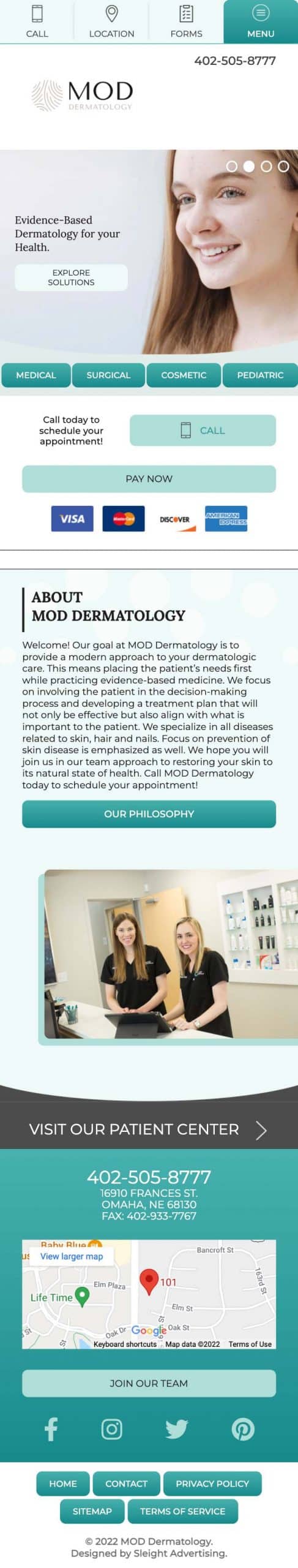 MOD Dermatology Mobile-First Website