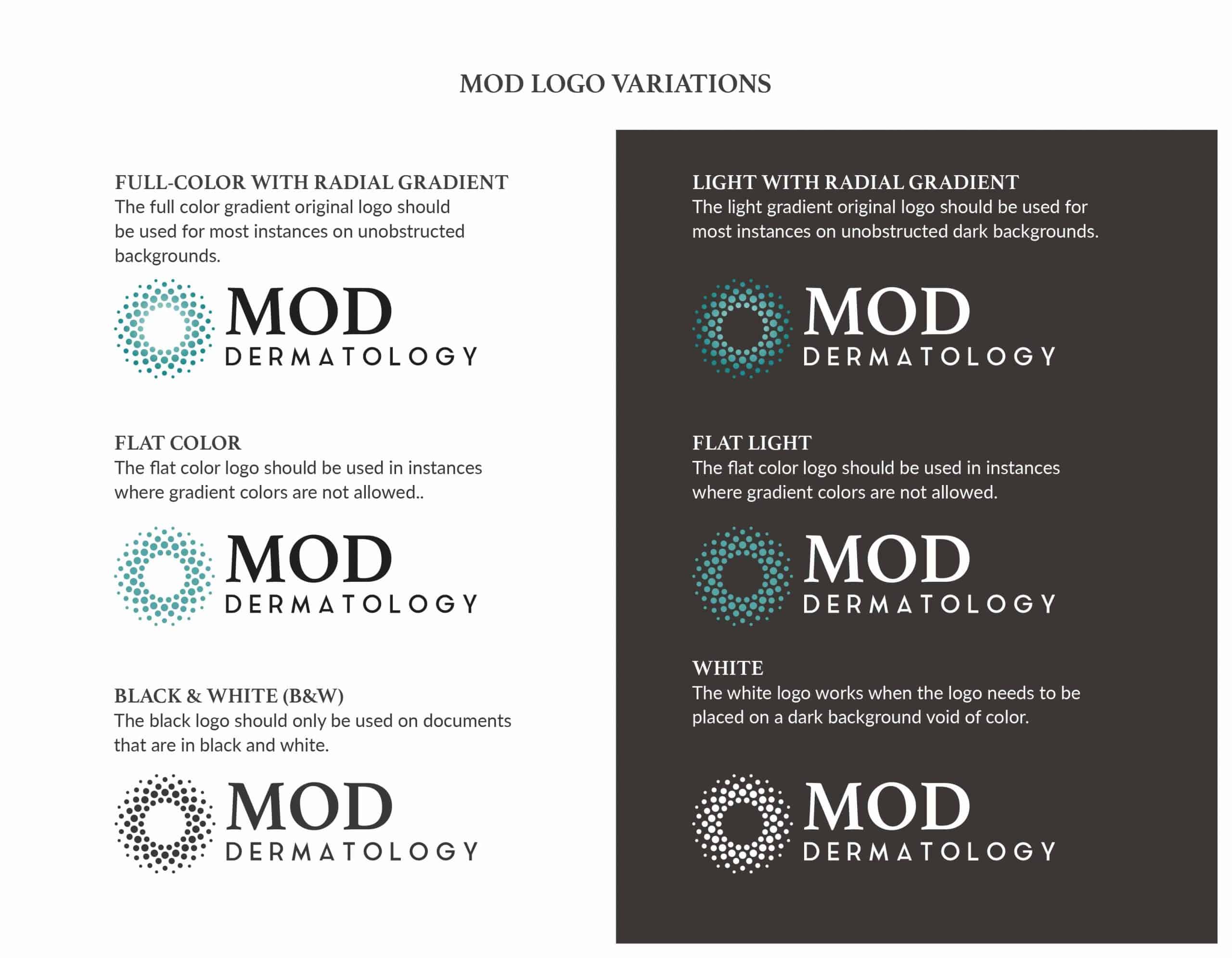 MOD Dermatology Brand Guide - Logo