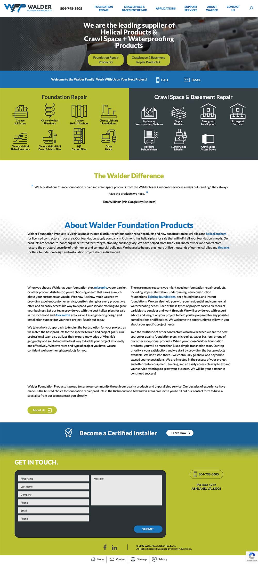 Walder Mobile-First Website