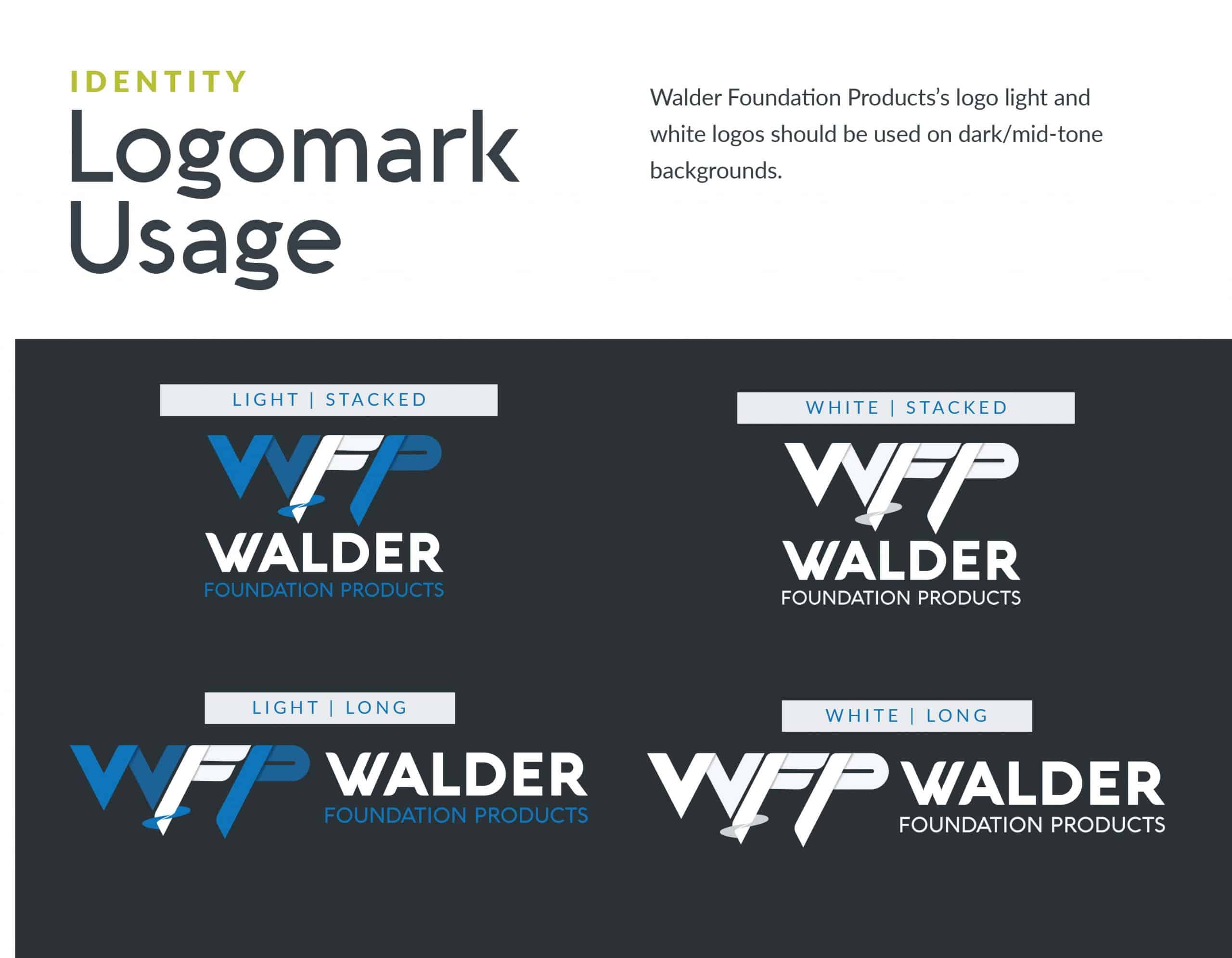 Walder Foundation Products Brand Guide - Logo
