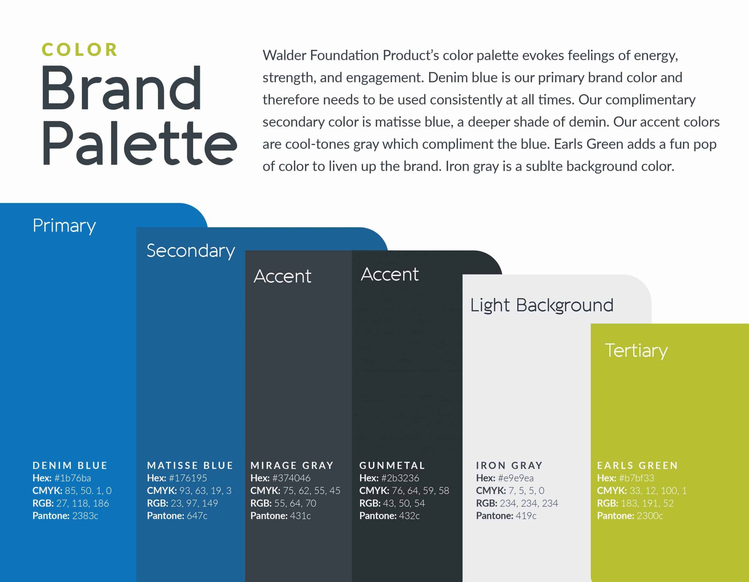 Walder Foundation Products Brand Guide - Brand Palette