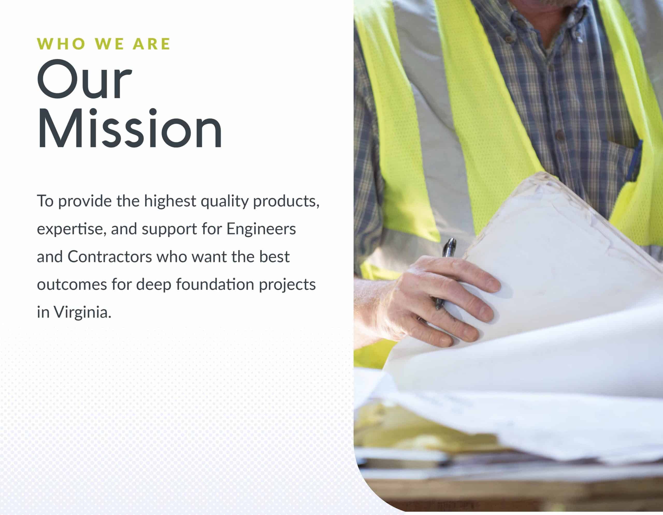 Walder Foundation Products Brand Guide - Mission